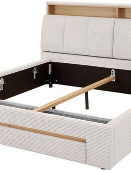 INOSIGN Polsterbett CiTY/GiRON, gepolstertes Stauraumbett, mit LED Beleuchtung, Bettkasten mit Hundebett oder als Stauraum, klappbare Kopfteile
