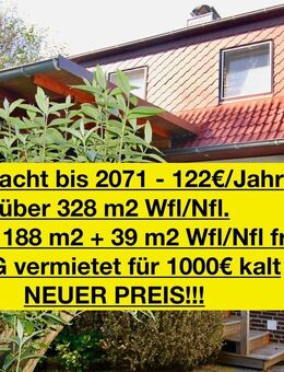 NEUER PREIS Kapitalanleger oder Eigennutz - Erbpacht bis 2071 - 328,39 m2 Wfl/Nfl -2 WE frei - Halstenbek