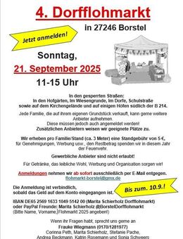 4. Dorfflohmarkt in 27246 Borstel - Borstel (Niedersachsen)