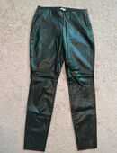 Coole schwarze Lederleggings in 56859