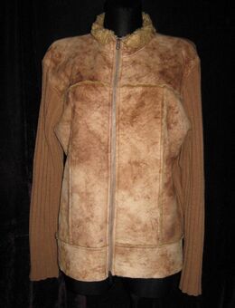 NEUw * Original VINTAGE * Damen oder Herren * Aviator * Flieger- Style * wie Leder * Winter * Kuschel * Jacke "OViesse" Gr. 42- 44/ M- L * caramél- beige * - Riedlingen