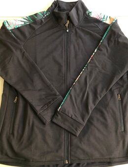 Mädchen Damen Woman Schneider Jacke Bluse Langarm Longsleeve Reißverschluss Schwarz Grün Muster Gr. 44, NEU, Marke: Schneider - Albstadt