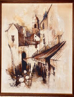 Signiertes ÖL Gemälde Christian Amel 1977 St. Tropez SUPER! - Köln