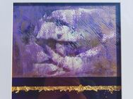 Acrylbild hinter Glas|40x40|Abstrakt|mit Rahmen Violett|Blattgold - Neuhaus (Inn)
