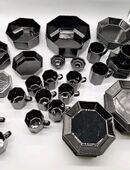 Octime Arcoroc France, schwarz 69 Teile Service ganze Serie in 45259