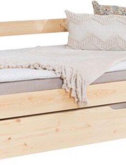 Ticaa Funktionsbett Melinda, Daybett, Jugendbett, 2 Schlafplätze, Schublade auf Rollen, FSC®-zertifizierte Kiefer, 2 Rollroste, Massivholz