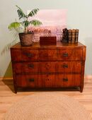 Kommode, antik, frühes Biedermeier, 1825, Schloss Möbel, Adel, durchlaufendes Furnier, Nussbaum in 74831