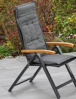 MERXX Hochlehnerauflage Tilos Kissen, (1 St), Polyester, für Sessel, grau