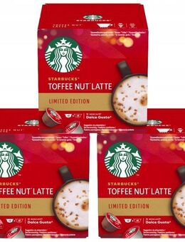 Starbucks Toffee Nut Latte Limited Edition für Nescafe Dolce Gusto 36 Kapseln im 3er Pack je 12 Kapseln Kaffee - Wuppertal