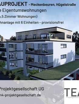 Neubau - Top 3,5 Zimmer barrierefreie Wohnung mit großem Balkon - Meckenbeuren