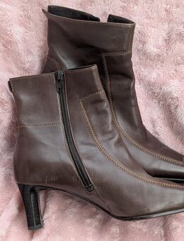 🤎 Vintage Gabor Echtleder Stiefeletten – 37,5 | Y2K | Blockabsatz | Braun | Retro Elegant - Darmstadt