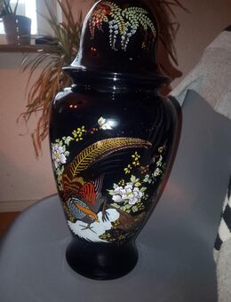 Tolle Vase mit Deckel fasan Malerei - Gilserberg