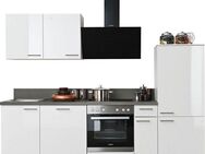 KOCHSTATION Küchenzeile KS-Scafa, vormontiert, mit höhenverstellbaren Füßen, vormontiert, mit, Soft-Close, wahl. mit E-Geräten inkl. Geschirrspüler, Breite 260 cm