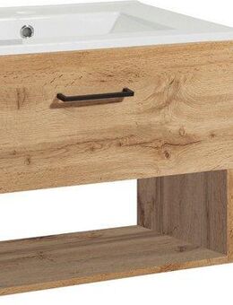 welltime Waschtisch Trento Light, 60cm, 80cm, 100cm, Keramik-Auflagebecken, 1 Auzug und 1 offenes Fach