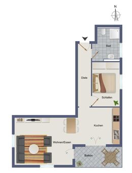 URBAN LIVING - Wohnen in der Karlsvorstadt in Öhringen Haus B Wohnung Nr. 6 im OG - Öhringen