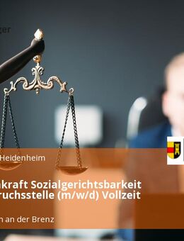 Erste Fachkraft Sozialgerichtsbarkeit / Widerspruchsstelle (m/w/d) Vollzeit / Teilzeit - Heidenheim (Brenz)