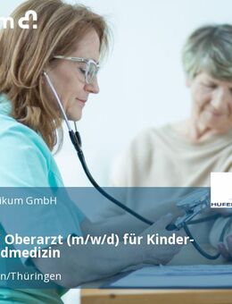 Facharzt / Oberarzt (m/w/d) für Kinder- und Jugendmedizin - Mühlhausen (Thüringen)