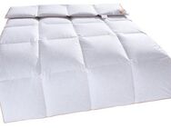RIBECO Daunenbettdecke Richard, Bettdecken für Sommer oder Winter, Made in Germany, Füllung: 90% Daune & 10% Federn, Bezug: Baumwolle, Bettdecke 135x200 cm, 155x220 cm und weitere Größen, Decke