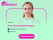 Head of Purchasing (m/w/d) NPM Supplies / Technology - Schongau