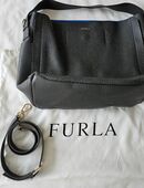 FURLA Handtasche_Blau/Grau_Echtleder in 20535