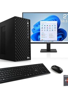 CSL Mystic V24094 PC-Komplettsystem (27", AMD Ryzen 3 3200G, 16 GB RAM, 500 GB SSD)