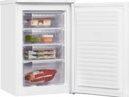 exquisit Gefrierschrank GS12-040E weiss, 85,5 cm hoch, 55,0 cm breit, 91 L Volumen, 4 Sterne Gefrieren