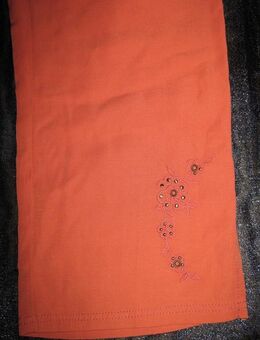 NEU * Edel * stylisch * Stickerei und Nieten * Leinen * 7/8 * Dreiviertel * Carpi- Hose * Culotte "modern soul" Gr. 40/ M * orange- terra * - Riedlingen