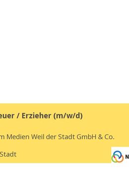 Kinderbetreuer / Erzieher (m/w/d) - Weil der Stadt