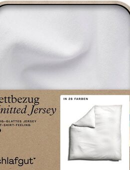 Schlafgut Bettbezug Knitted Jersey uni, aus Bio-Baumwolle mit Elasthan, Reißverschluss, (1 St), bügelfrei, Mix & Match Bettwäsche: passender Kissenbezug erhältlich