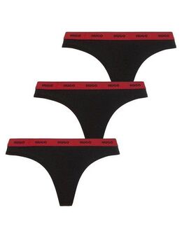 HUGO T-String TRIPLET THONG STRIPE (Packung, 3-St., 3) mit Logoschriftzug auf dem Bund