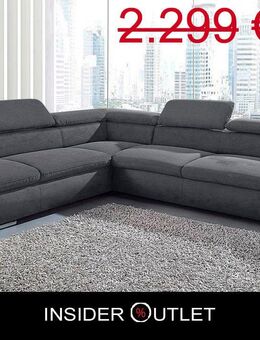 Ecksofa ★ 272x226cm Grau Anthrazit Luxus-Microfaser Nubuck - Köln