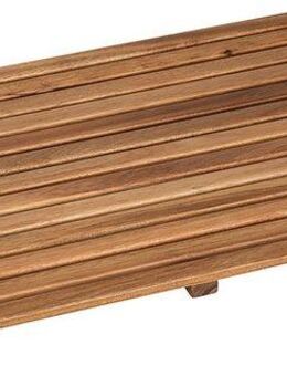 WENKO Duschmatte Modell Indoor & Outdoor, Höhe 2,5 mm, Holz, rechteckig, Duschrost aus Akazienholz, stabil, rutschhemmende Unterseite