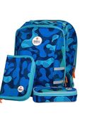 Frontbag Schulranzen Set 4tlg. Blau Camoublue Schulrucksack in 75217
