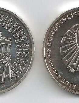 25 Euro Silbermünze BRD 25 Jahre Deutsche Einheit 2015 - Bremen