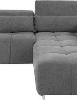 COTTA Ecksofa Orion L-Form, mit Kopfteilverstellung & 5 Nierenkissen