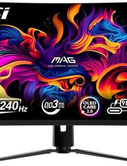MSI MPG 321CURX QD-OLED Curved-Gaming-Monitor (80 cm/32 ", 3840 x 2160 px, 4K Ultra HD, 0,03 ms Reaktionszeit, 240 Hz, QD-OLED)