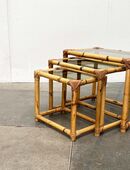 Mid Century Bambus Bamboo Nesting Tables Tisch 60er 70er in 22303