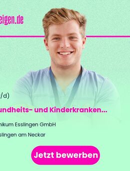 Gesundheits- und Kinderkrankenpfleger*in Kinderbereich Zentrale Notaufnahme (m/w/d) - Esslingen (Neckar)