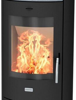 Fireplace Kaminofen Heathus Piacenza Stahl, 6 kW, Zeitbrand, Warmhaltefach