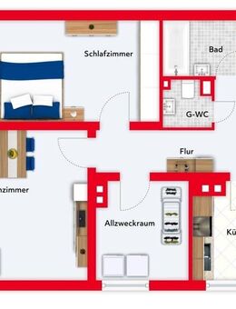 Dillingen: Wohnen mit tollem Ausblick (8. Etage, mit Lift!) in ETW mit 3 Zi./Kü./Bad/Balkon/Garage - Dillingen (Saar)