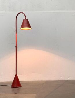 Mid Century Valenti Leather Floor Lamp zu 60er 70er Jacques Adnet - Hamburg Hamburg-Nord