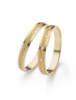 Firetti Trauring Schmuck Geschenk Gold 375 Hochzeit Ehering Partnerring "LIEBE", Made in Germany - wahlweise mit oder ohne Brillanten