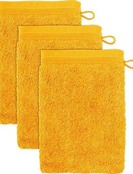 Möve Waschhandschuh Superwuschel, (Set, 3-St), Waschhandschuh Set mit Bordüre, 100% Premium Cotton Baumwolle, weich