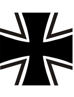2x Kfz- Autoaufkleber / Eisernes Kreuz / EK BW / Bundeswehr / Sticker / 10 x 10 cm - Vöhl