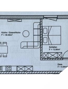 Erstbezug- 2-Zi-Erdgeschoßwohnung mit Küche und Gartenanteil - Schwandorf