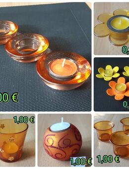 Kerzenhalter orange gelb, 7 Bilder - Immenhausen