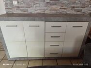 Highboard Betonoptik Weiß - Essen