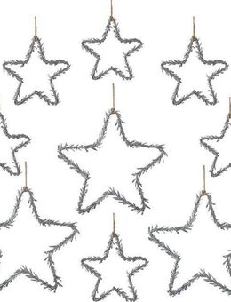 Creativ deco Dekostern Weihnachtsstern, Glitter, Weihnachtsdeko, 9 St.