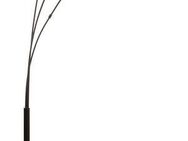 my home Stehlampe Ahrhütte, ohne Leuchtmittel, Stehlampe, 3-flammig mit Leinenschirm, 148 cm hoch, Bogenlampe