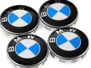 4x NEU BMW Nabendeckel 68mm Felgendeckel Felge Kappe Emblem Logo Blau Weiß - Vechta